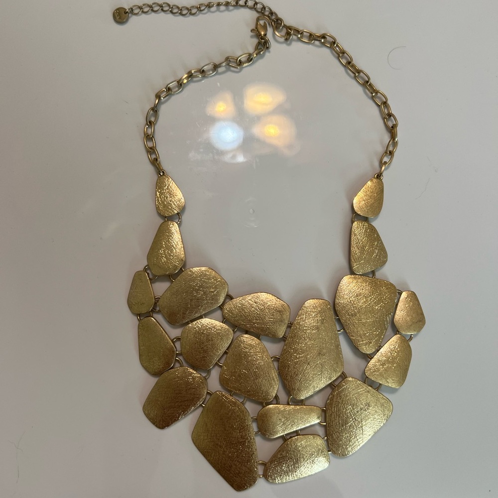 Gold statement necklace